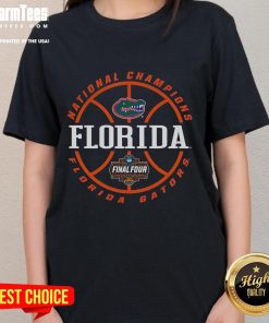 Alt Text: Good Florida Gators Infant 2025 NCAA Men's Basketball Champions Slam Dunk Ladies Tee in vibrant colors.