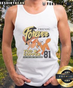 Good Friends Forever Disney The Fox and The Hound Tod and Copper 81 tank top featuring iconic characters design.