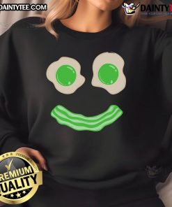 Good Green Eggs and Ham sweatshirt featuring a cheerful smiley face, perfect for brunch and breakfast lovers.
