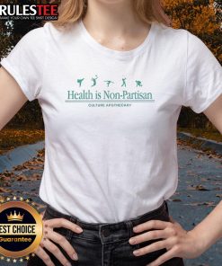 Good Health Is Non-Partisan Culture Apothecary Tee from Turning Point USA for women, promoting wellness and unity.
