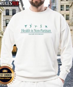 Alt Text: Good Health Is Non-Partisan culture sweatshirt by Turning Point USA, featuring bold graphics and a comfortable fit.