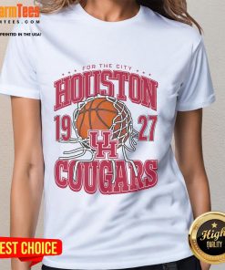 Alt Text: Good Houston Cougars Cut The Net Ladies Tee featuring vibrant team colors and stylish design for fans.