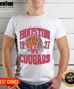 Good Houston Cougars Cut The Net T-Shirt featuring team colors and logo, perfect for fans celebrating victories.