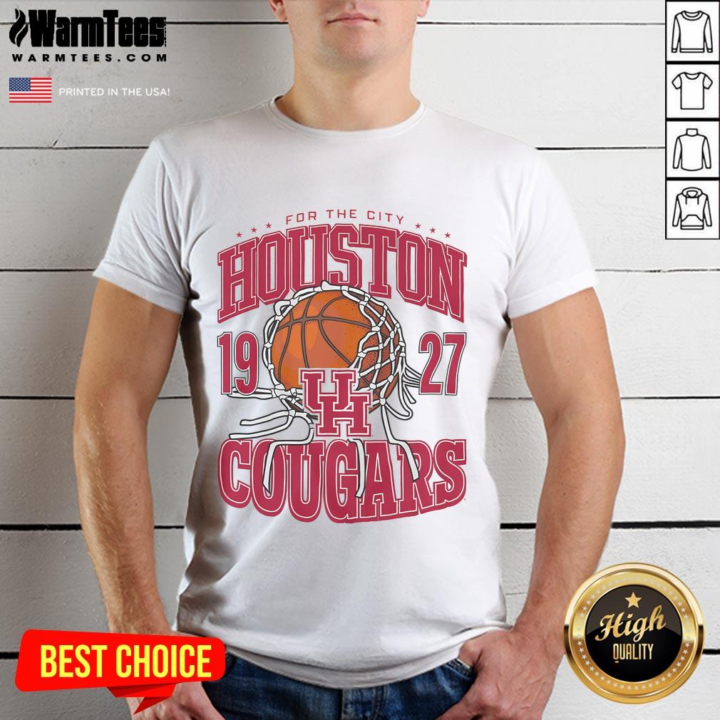 Good Houston Cougars Cut The Net T Shirt Good Houston Cougars Cut The Net T-Shirt featuring team colors and logo, perfect for fans celebrating victories.