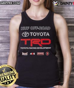 Good HUF X Toyota TRD Team 4X4 tank top featuring bold graphics, perfect for off-road enthusiasts and casual wear.