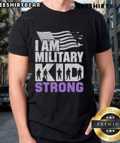 Good I Am Military Strong Purple T-Shirt for Military Child Month, celebrating military kids with pride and support.