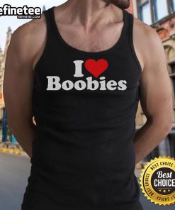 Good I Love Heart Boobies Tank Top featuring a playful heart design, perfect for casual summer styles and expressing fun love.