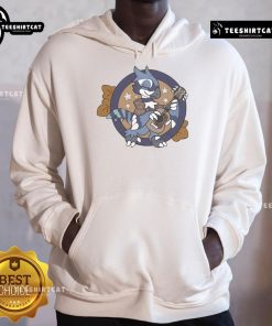 Alt Text: Man wearing Good Jammin' Out Harley Ambertail Games Hoodie while enjoying a ride on a motorcycle.