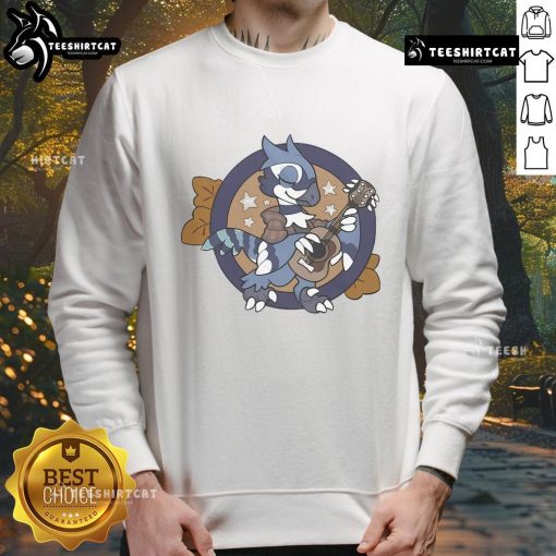 Man wearing Good Jammin' Out Harley Ambertail Games sweatshirt, enjoying a vibrant outdoor atmosphere.