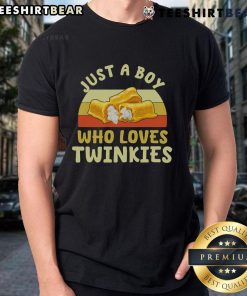 Good Just A Boy Who Loves Twinkies retro vintage T-shirt featuring playful graphics and vibrant colors.