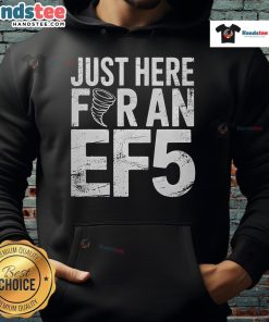 EF5 Storm Chaser hoodie featuring a bold design for tornado enthusiasts, perfect for storm chasing adventures.