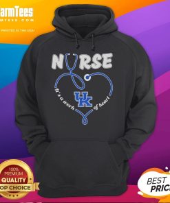 Kentucky Wildcats Nurse hoodie featuring 'It's A Work Of Heart' design, perfect for fans and healthcare professionals.