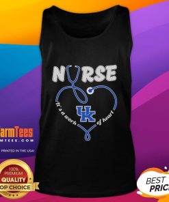 Good Kentucky Wildcats Nurse It's A Work of Heart Tank Top featuring team colors and logo, perfect for fans and nurses.