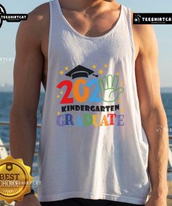 2025 Kindergarten graduation tank top featuring fun designs for proud graduates celebrating their achievement.
