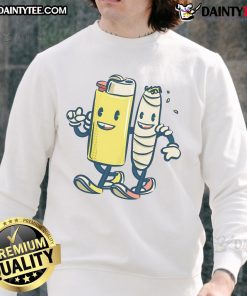 Group of friends wearing 'Good Lighter' sweatshirts, enjoying 420 vibes while smoking weed and celebrating cannabis culture.
