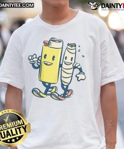Good Lighter Joint Friends 420 T-Shirt featuring cannabis design for marijuana enthusiasts and smokers.