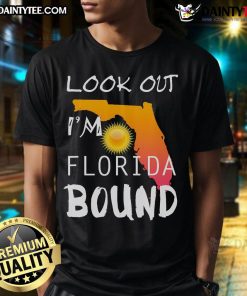 Good Look Out I'm Florida Bound Spring Break T-Shirt featuring vibrant graphics for a fun vacation vibe.