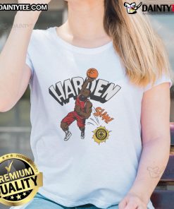 Good Los Angeles Clippers comic book James Harden ladies tee featuring vibrant graphics and stylish design for fans.