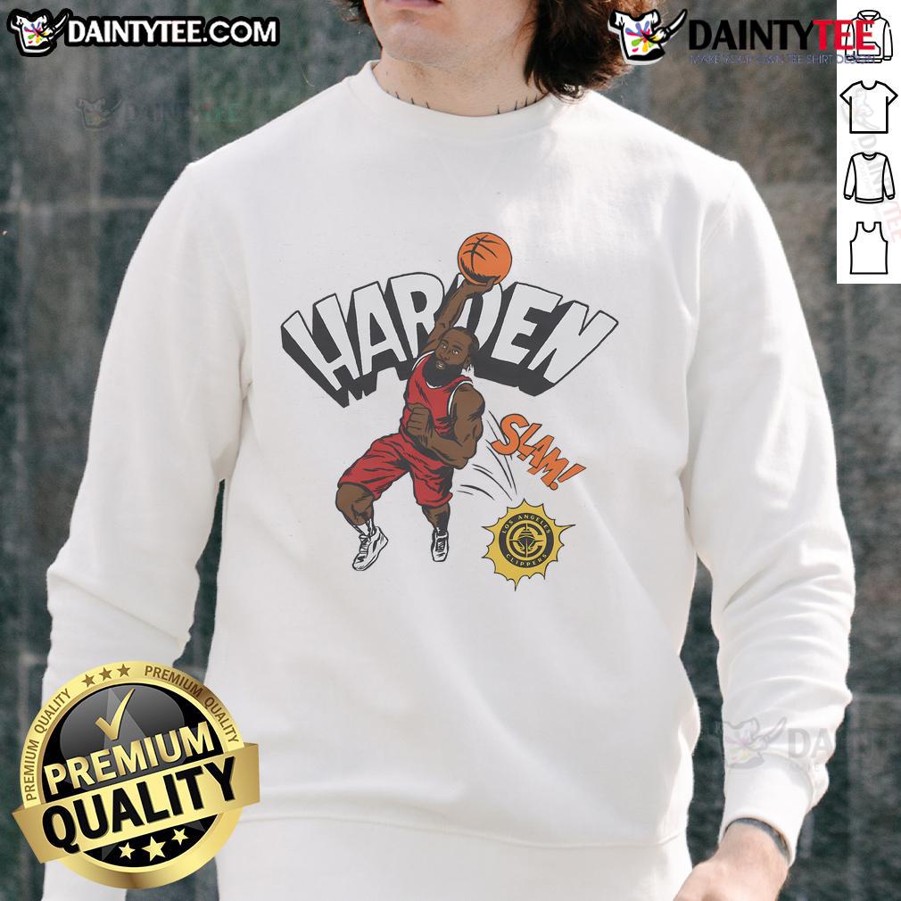 Good Los Angeles Clippers Comic Book James Harden Sweatshirt Alt Text: James Harden sweatshirt featuring Los Angeles Clippers comic book design, perfect for fans and stylish sportswear.