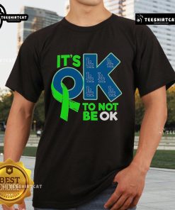 Good Los Angeles Dodgers 'It's OK to Not Be OK' T-shirt featuring team colors and a motivational design for fans.