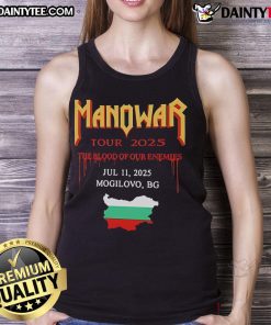 Good Manowar The Blood Of Our Enemies 2025 tank top featuring bold graphics and a comfortable fit for fans.