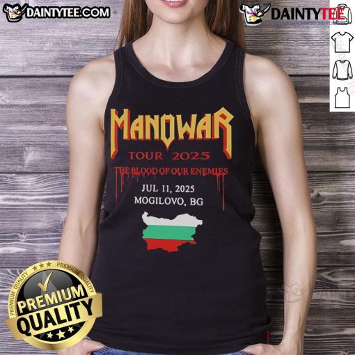 Good Manowar The Blood Of Our Enemies 2025 tank top featuring bold graphics and a comfortable fit for fans.