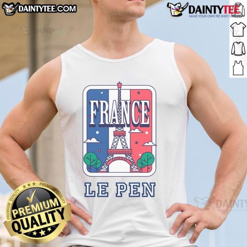 Alt Text: Good Marine Le Pen France Art Tank Top featuring a bold design celebrating French politics and culture.
