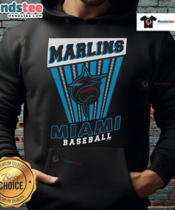 Good Miami Marlins Baseball Starter Hoodie in red, featuring team logo, perfect for fans and game day wear.