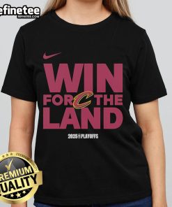 Cleveland Cavaliers logo on a stylish ladies tee celebrating a good NBA playoffs win in 2025.