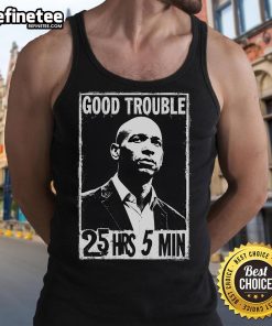 Corey Booker 'Good Necessary Trouble' tank top featuring a bold design, perfect for fans of the book and its inspiring message.