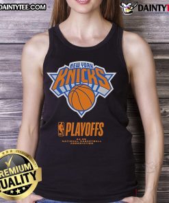 Good New York Knicks Fanaticity 2025 NBA Playoffs tank top featuring a vibrant alley-oop design for passionate fans.