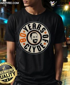 Good New York Knicks X Clyde's 80th Birthday T-Shirt featuring vibrant team colors and celebratory design.