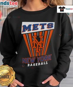 Alt Text: Good New York Mets baseball starter sweatshirt in blue with team logo, perfect for fans and casual wear.