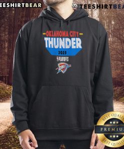 Good Oklahoma City Thunder 2025 Playoff Participant Master Hoodie featuring team logo and vibrant colors.
