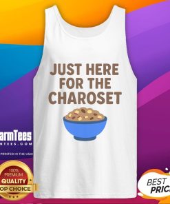 Charoset tank top design celebrating Passover, featuring Jewish food theme and vibrant colors for festive attire.