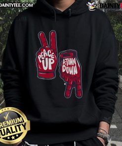 Good Peace Up A Town Down Hoodie in vibrant colors, showcasing a trendy urban style perfect for casual wear.