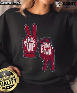 Good Peace Up A Town Down Sweatshirt in cozy fabric, perfect for casual wear and promoting positivity.
