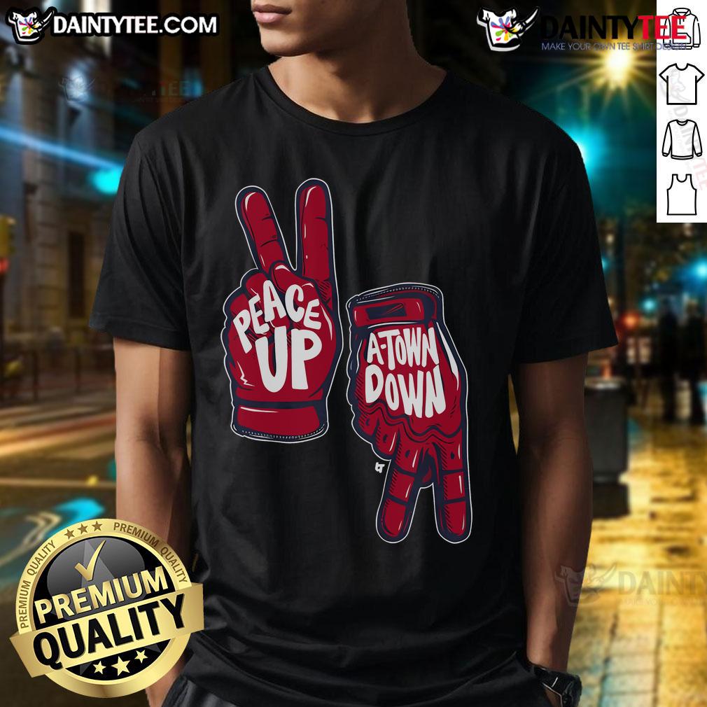 Good Peace Up A Town Down T Shirt Good Peace Up A-Town Down T-Shirt featuring a stylish design perfect for casual wear and expressing positivity.