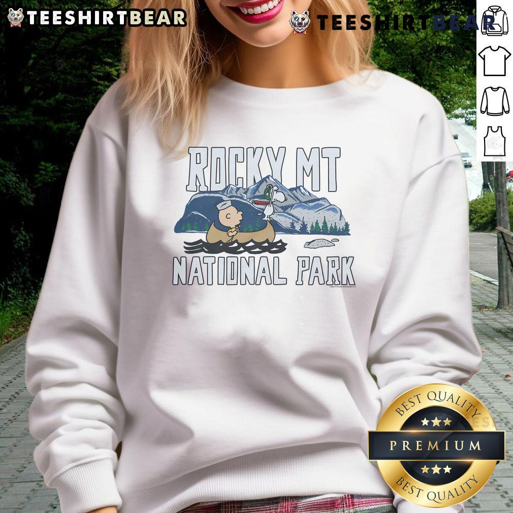 Good Peanuts Charlie Brown X Rocky Mountain National Park Sweatshirt Good Peanuts Charlie Brown sweatshirt featuring Rocky Mountain National Park design, perfect for outdoor adventures.