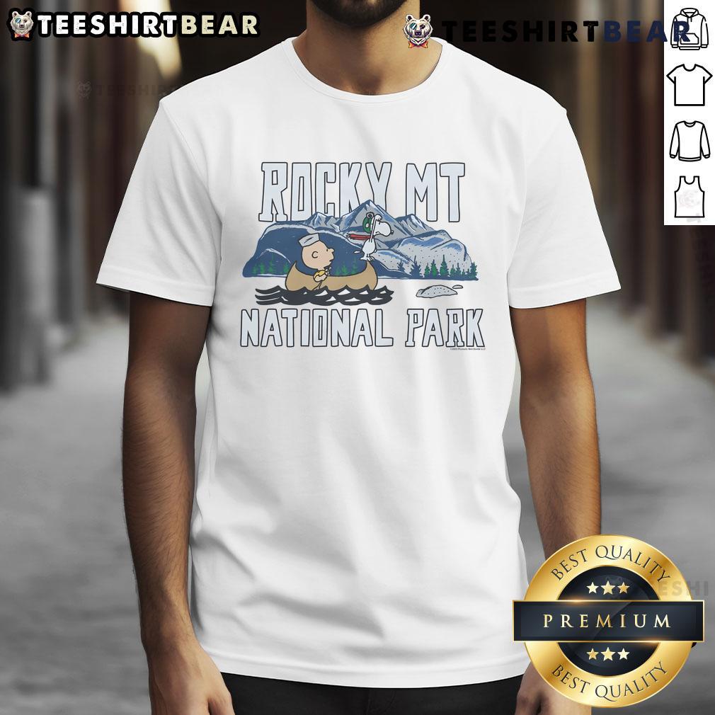 Good Peanuts Charlie Brown X Rocky Mountain National Park T Shirt Good Peanuts Charlie Brown X Rocky Mountain National Park T-Shirt featuring iconic characters and scenic design.