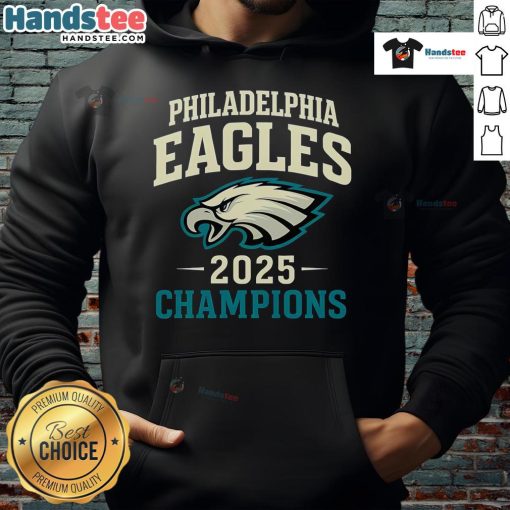 Good Philadelphia Eagles 2025 Champions Hoodie featuring team colors and logo, perfect for fans celebrating the victory.