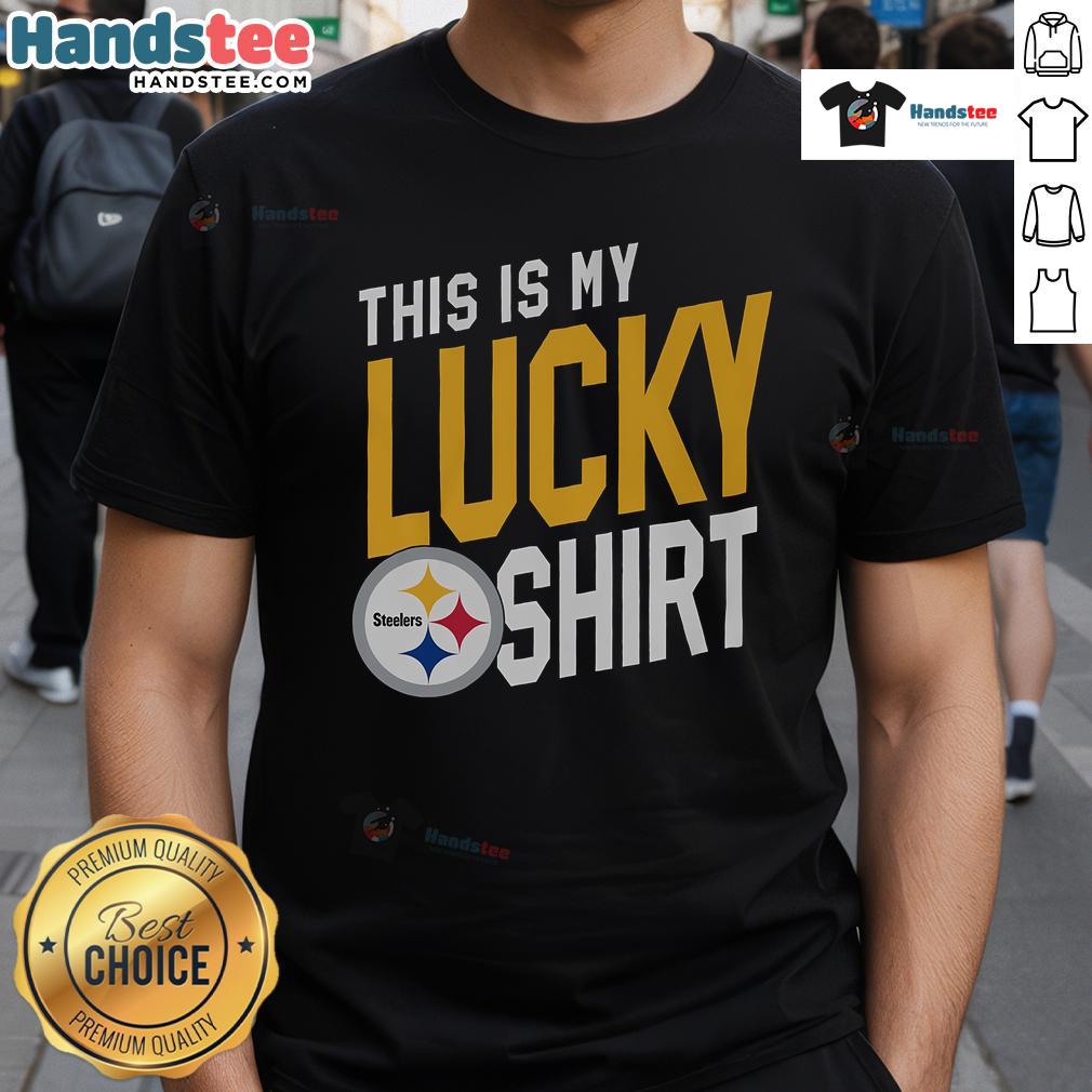 Good Pittsburgh Steelers This Is My Lucky T Shirt Alt Text: Good Pittsburgh Steelers This Is My Lucky T-Shirt featuring bold team colors and logo, perfect for game day.