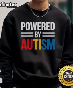 Good Powered By Autism sweatshirt promoting Autism awareness with vibrant design and comfortable fit for everyday wear.