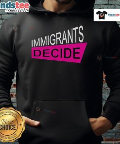 Prabal Gurung hoodie featuring the 'Immigrants Decide' slogan, promoting inclusivity and diversity in fashion.