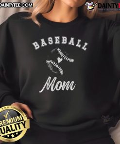 Good Proud Baseball Mom Sweatshirt in navy blue, perfect for showing support at games and events.