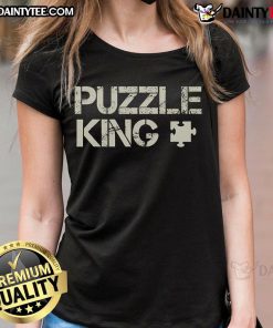 Good Proud Jigsaw Puzzle Kings Lover Tee for Ladies, showcasing a fun and colorful puzzle design perfect for puzzle enthusiasts.