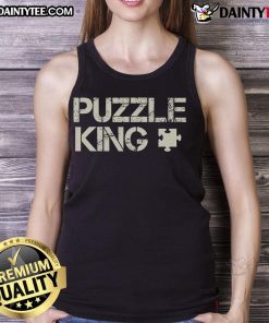 Good Proud Jigsaw Puzzle King's Lover Puzzle Love Tank Top featuring colorful puzzle piece design for puzzle enthusiasts.