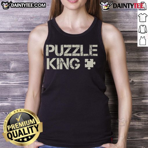 Good Proud Jigsaw Puzzle King's Lover Puzzle Love Tank Top featuring colorful puzzle piece design for puzzle enthusiasts.