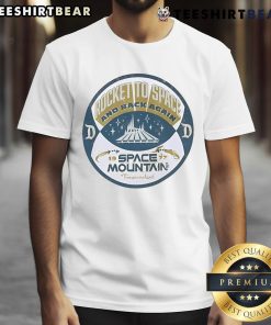 Alt Text: Vintage 1977 'Good Rocket To Space And Back Again' T-Shirt featuring Space Mountain design for space enthusiasts.