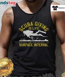 Good Scuba Diving is Life tank top featuring a bold design, perfect for diving enthusiasts and ocean lovers.
